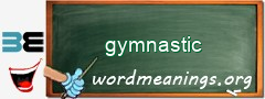 WordMeaning blackboard for gymnastic